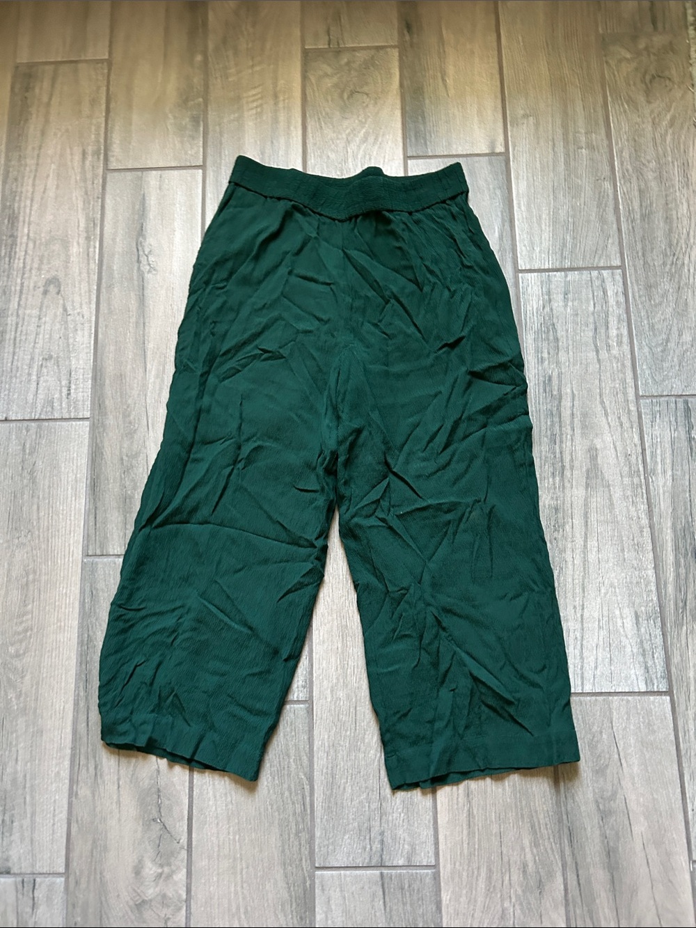 Trenery Dark Green Wide Leg Cropped Pants